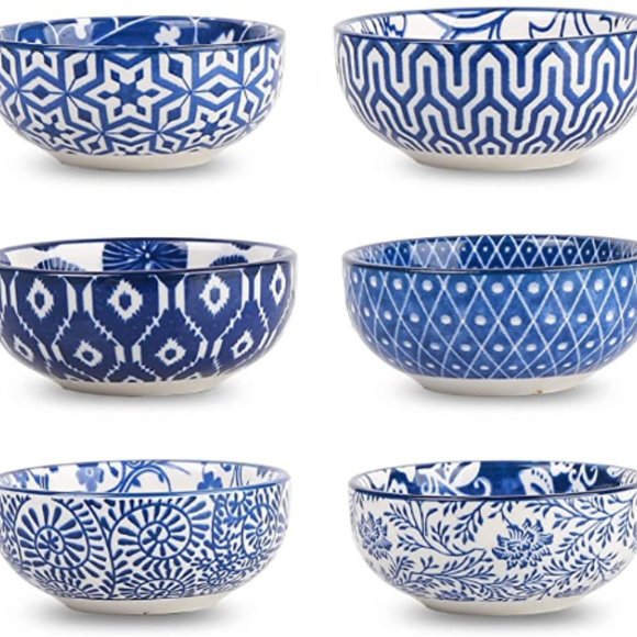 Selamica Dining Condiments Dipping Bowls Soy Sauce Dish Set Of 6